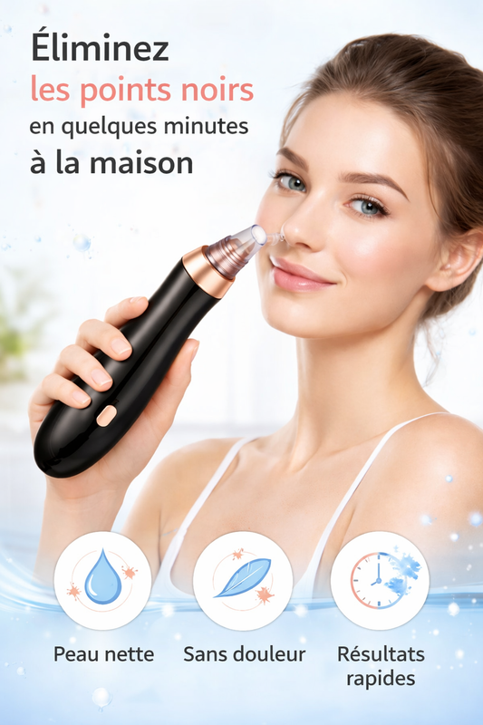nettoyage des pores avec aspirateur points noirs