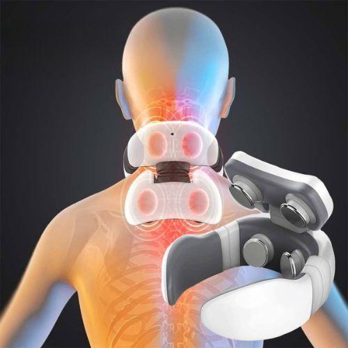 Démonstration anatomique de l'appareil de massage ApaisaNuque ciblant les cervicales