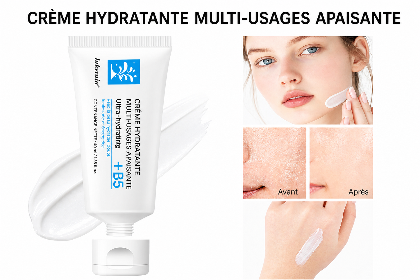 Crème visage B5 – Hydratation intense pour peau sèche
