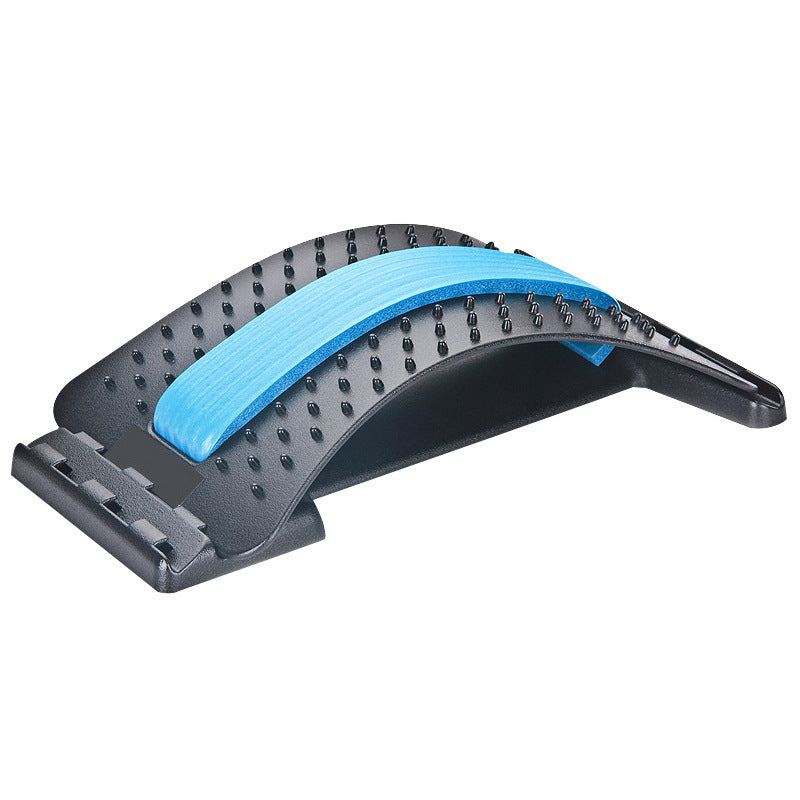 Support lombaire ajustable DorsaRelax - Couleur bleu et noir pour étirement du dos