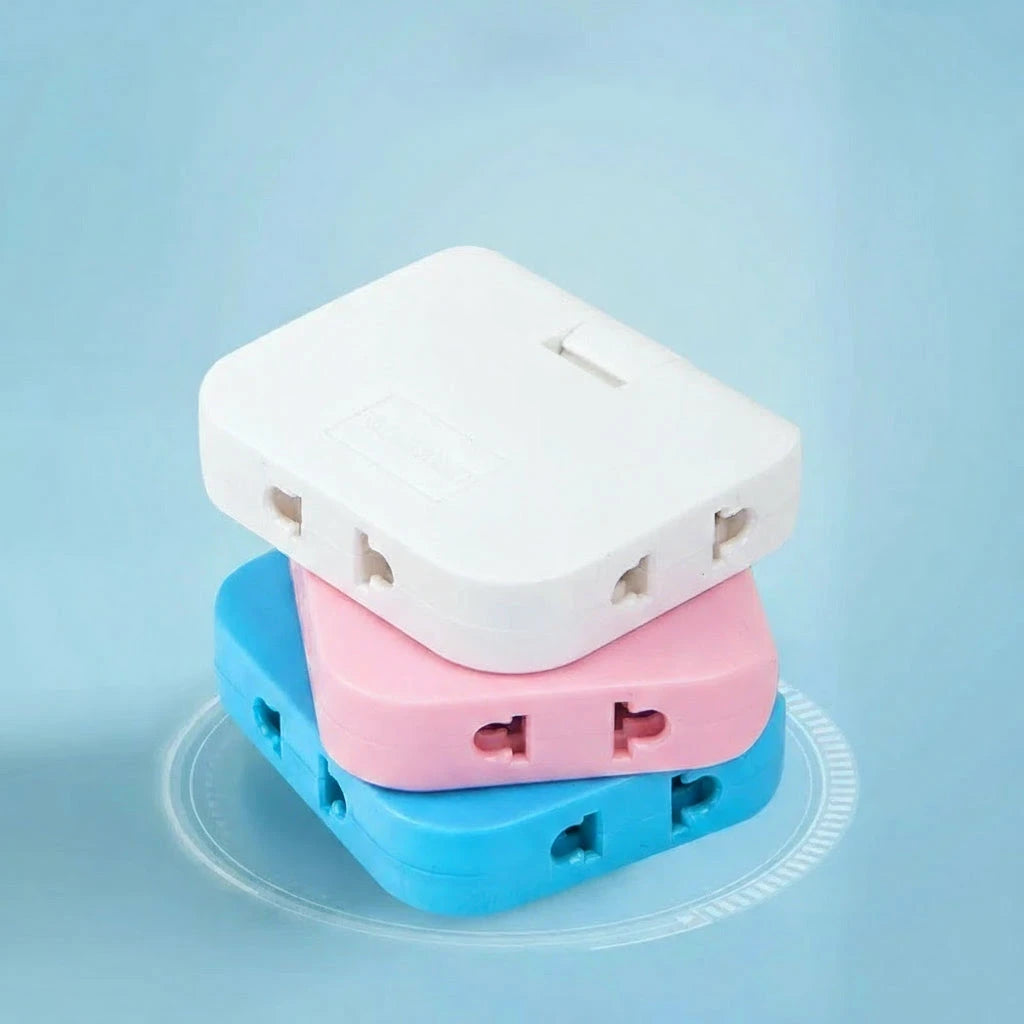 EU Plug 180 Degree Rotatable Socket Converter 3 in 1 EU to US Extension Plug Multi-Plug Mini Slim Wireless Outlet Adapter Socket DIVINELLE BEAUTY
