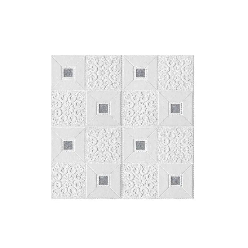 Decorative waterproof and moisture-proof 70x70cm self-adhesive ceiling wallpaper 3D brick wall paste foam wall decoration DIVINELLE BEAUTY