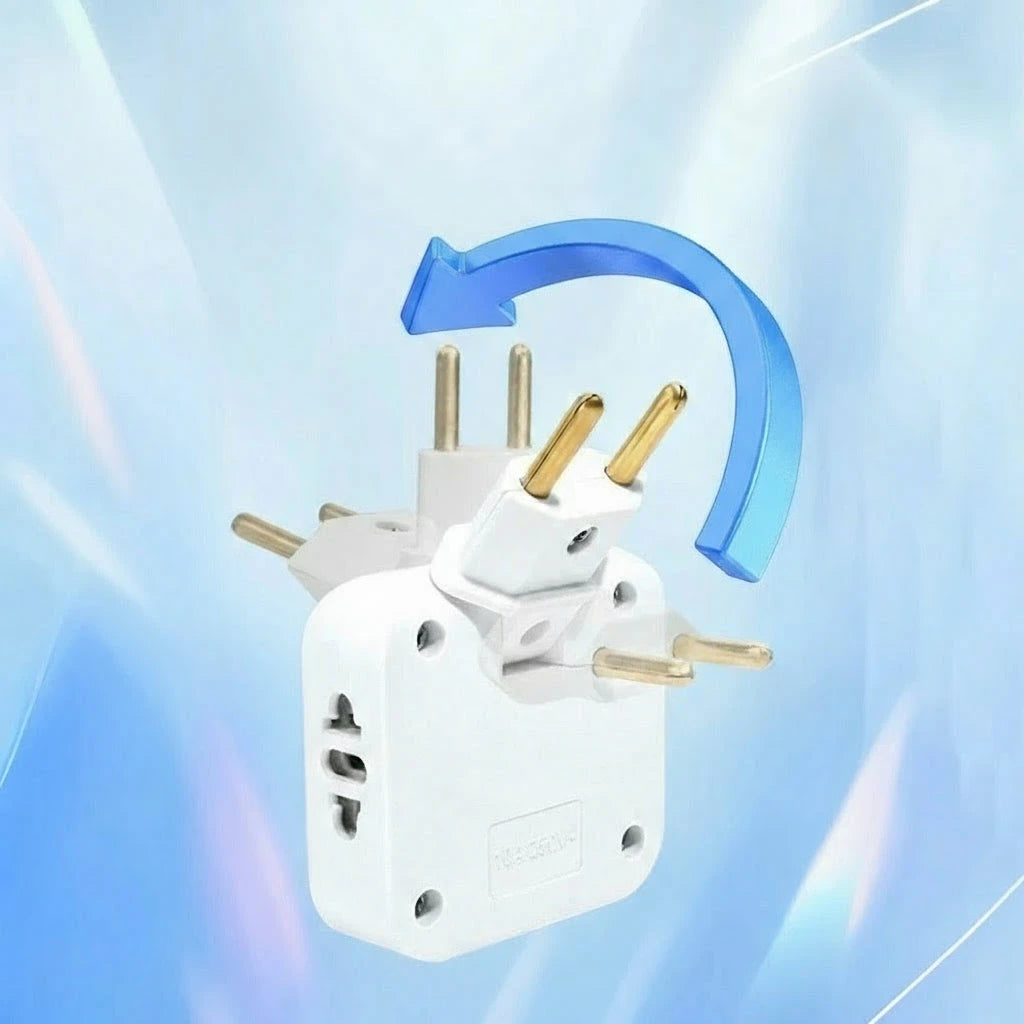 EU Plug 180 Degree Rotatable Socket Converter 3 in 1 EU to US Extension Plug Multi-Plug Mini Slim Wireless Outlet Adapter Socket DIVINELLE BEAUTY