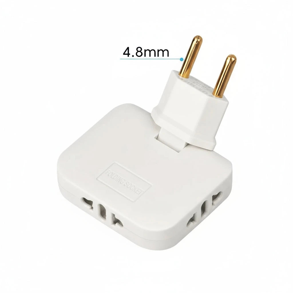 EU Plug 180 Degree Rotatable Socket Converter 3 in 1 EU to US Extension Plug Multi-Plug Mini Slim Wireless Outlet Adapter Socket DIVINELLE BEAUTY