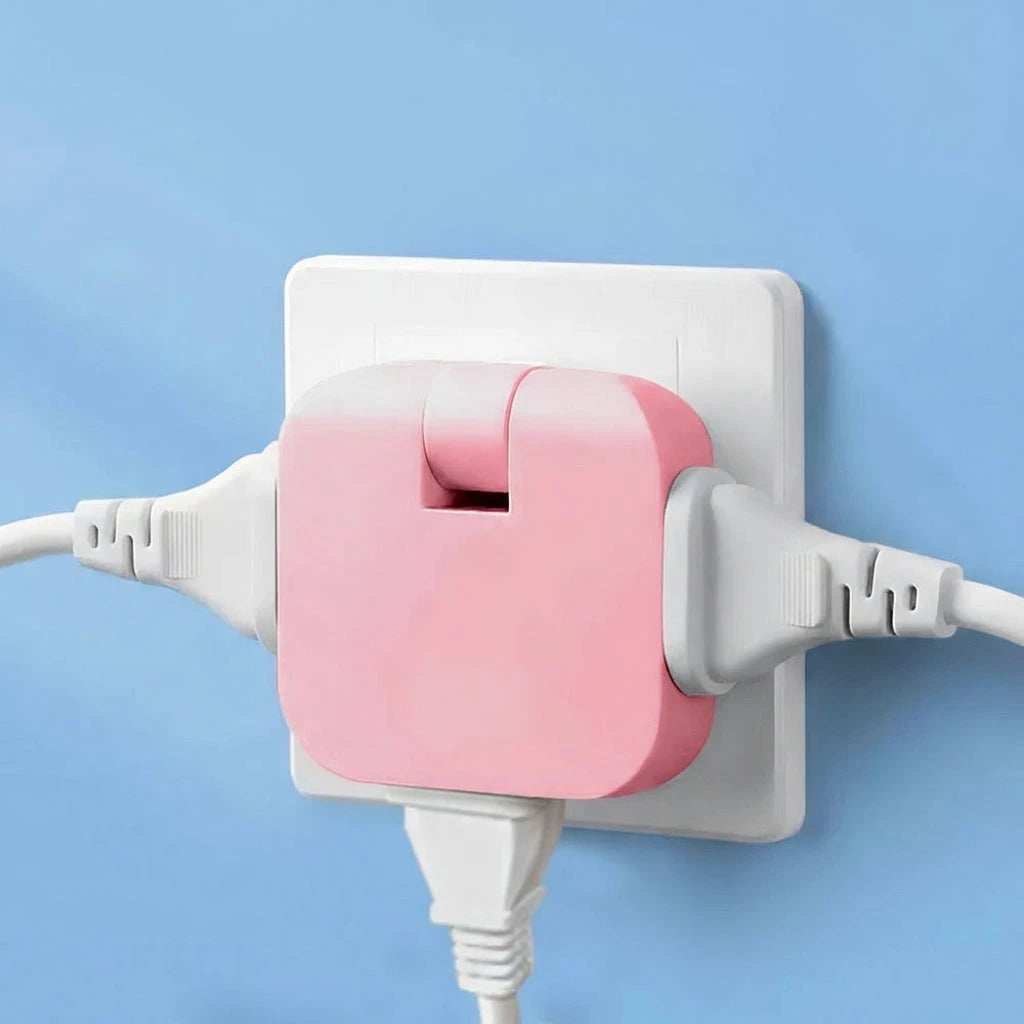 EU Plug 180 Degree Rotatable Socket Converter 3 in 1 EU to US Extension Plug Multi-Plug Mini Slim Wireless Outlet Adapter Socket DIVINELLE BEAUTY