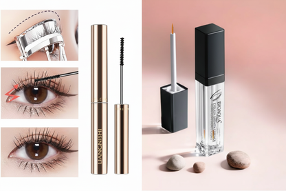 Coffret NutriCils complet : Sérum de croissance BioAqua et Crayon Sourcils précision Liangnishi.